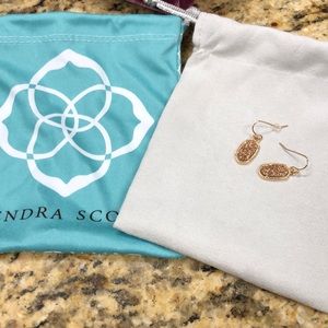 Kendra Scott Lee Rose gold Drusy earrings